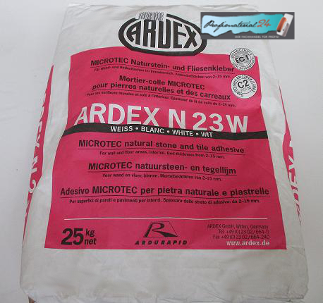 ARDEX N23W white natural stone and tile adhesive
