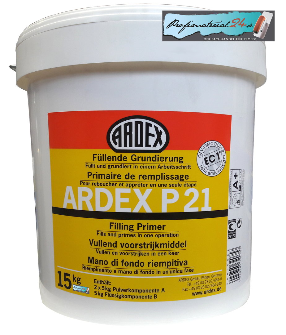 The Spezialized Shop For Experts Ardex P21 Filling Primer 15kg